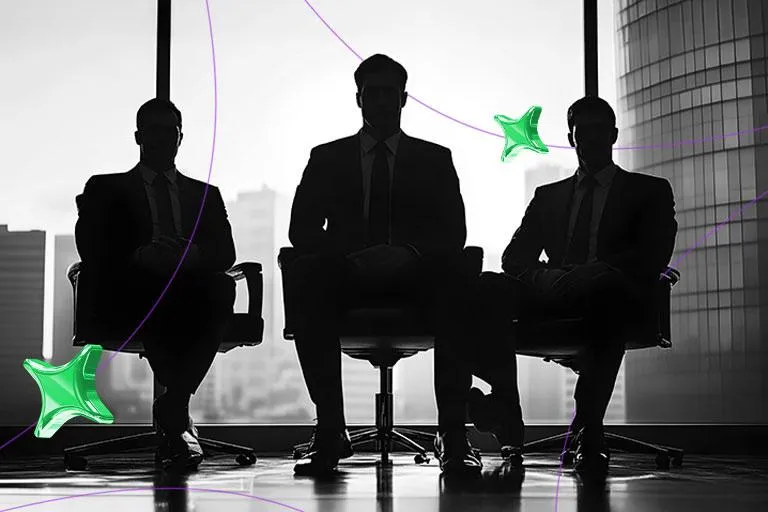 Business people meeting silhouette